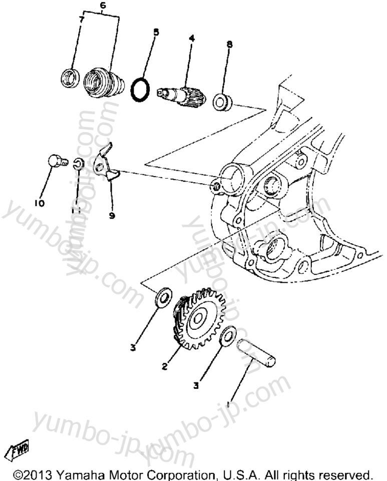 Tachometer Gear для мотоциклов YAMAHA DT250E 1978 г.