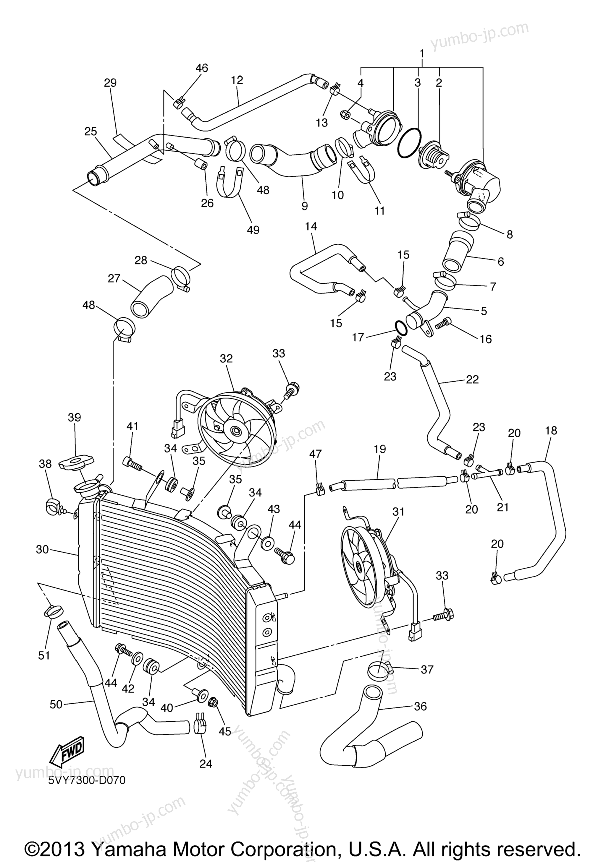 RADIATOR HOSE для мотоциклов YAMAHA R1 Limited Edition (YZFR1LEV) 2006 г.