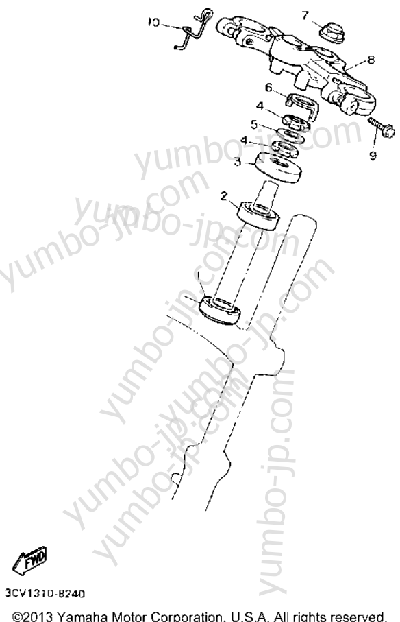 Steering for motorcycles YAMAHA FJ1200A 1990 year