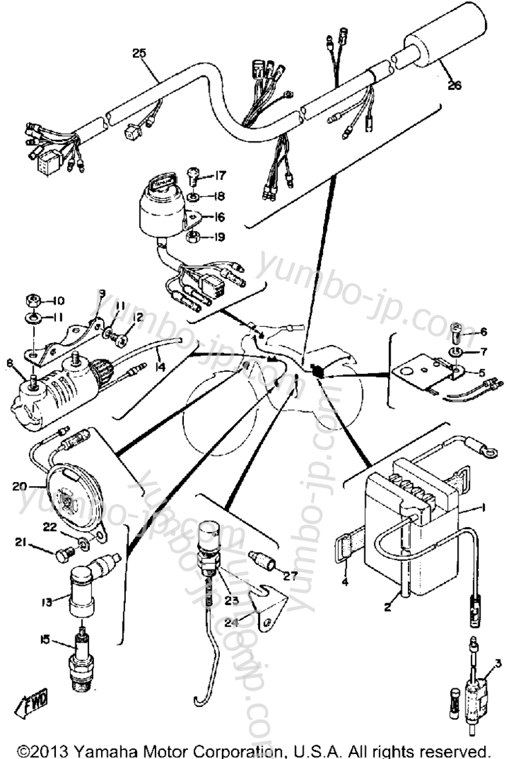 Electrical для мотоциклов YAMAHA JT2 1972 г.