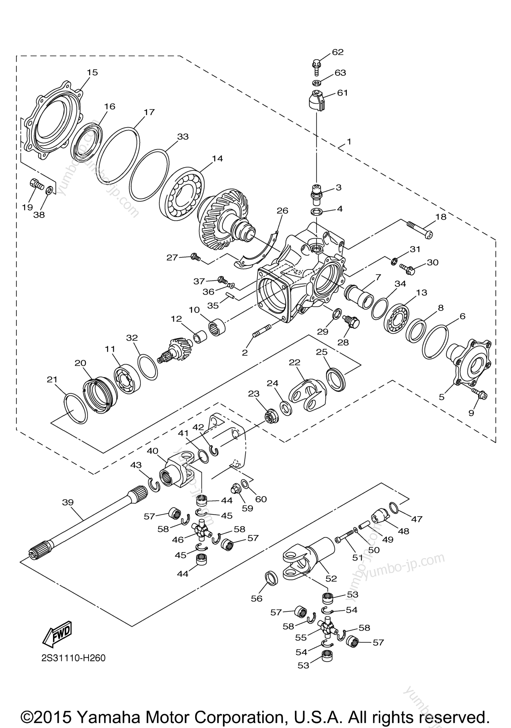 DRIVE SHAFT для мотоциклов YAMAHA VMAX (VMX17GCL) CA 2016 г.