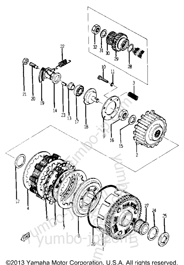 CLUTCH for motorcycles YAMAHA YR1 1967 year