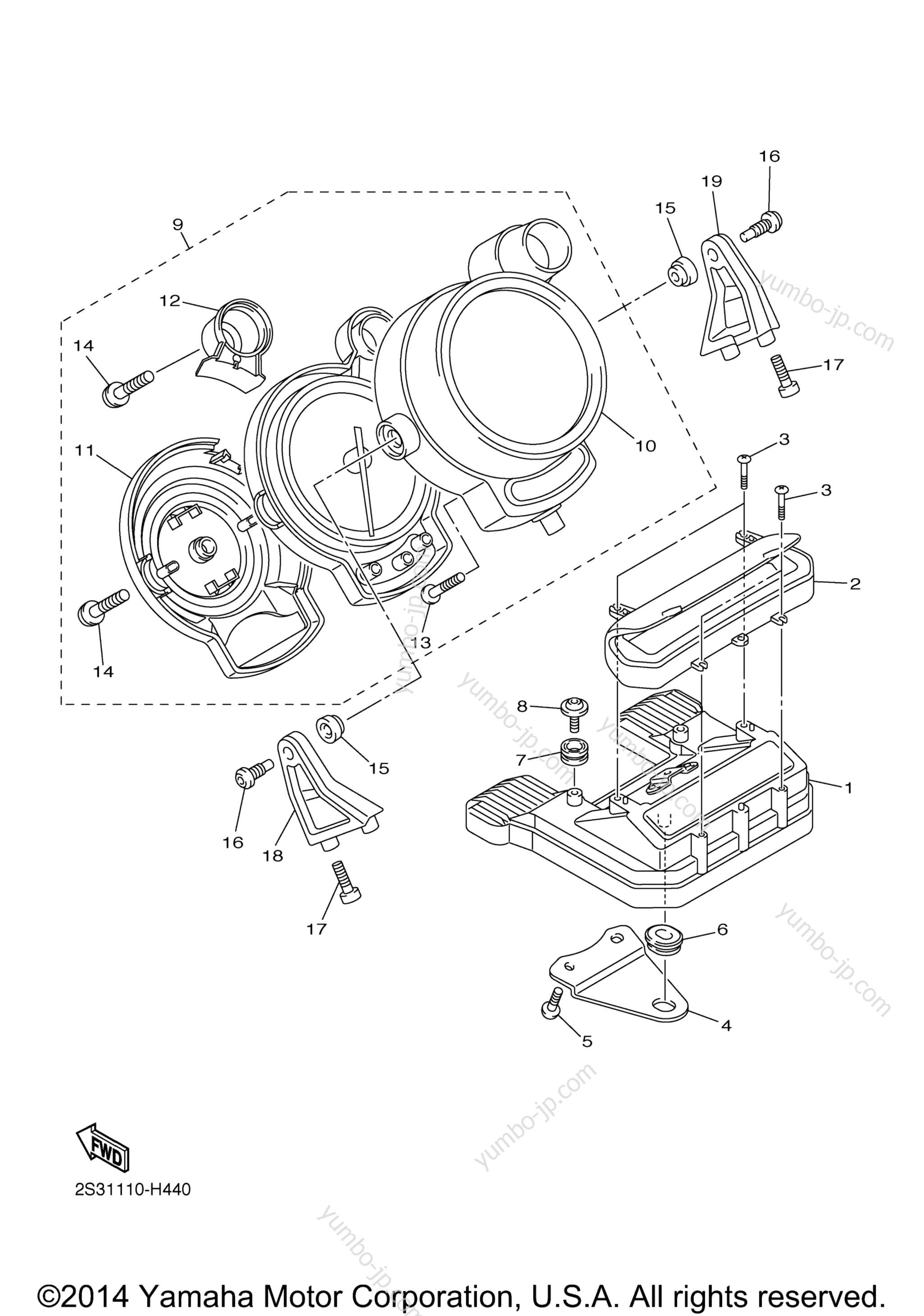 METER for motorcycles YAMAHA V MAX (VMX17YB) 2009 year