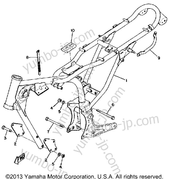 FRAME for motorcycles YAMAHA RD125B 1975 year