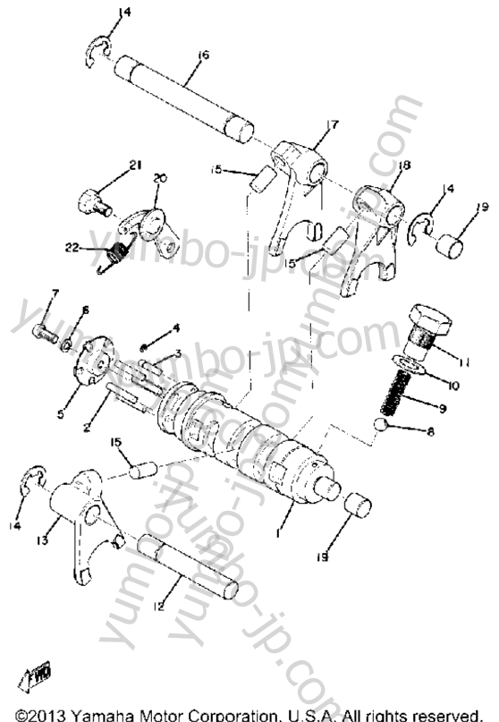 Shifter 1 for motorcycles YAMAHA DT100A 1974 year