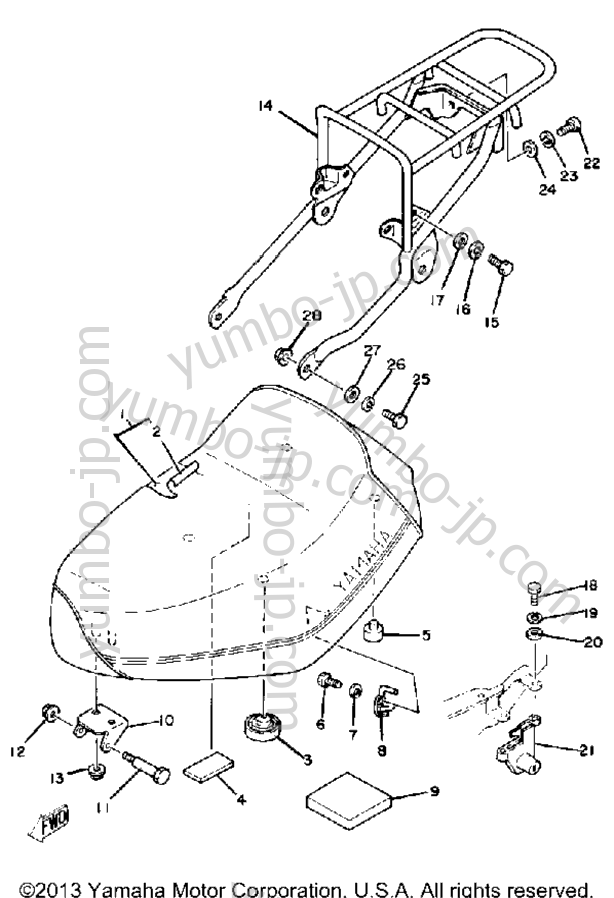 SEAT for motorcycles YAMAHA MJ50J 1982 year