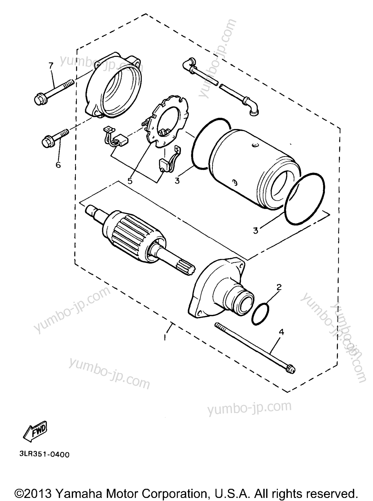 STARTING MOTOR for motorcycles YAMAHA V-MAX 1200 (VMX12KC) CA 1998 year