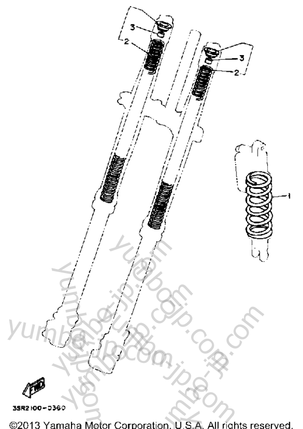 Alternate 1 Chassis для мотоциклов YAMAHA YZ250A 1990 г.