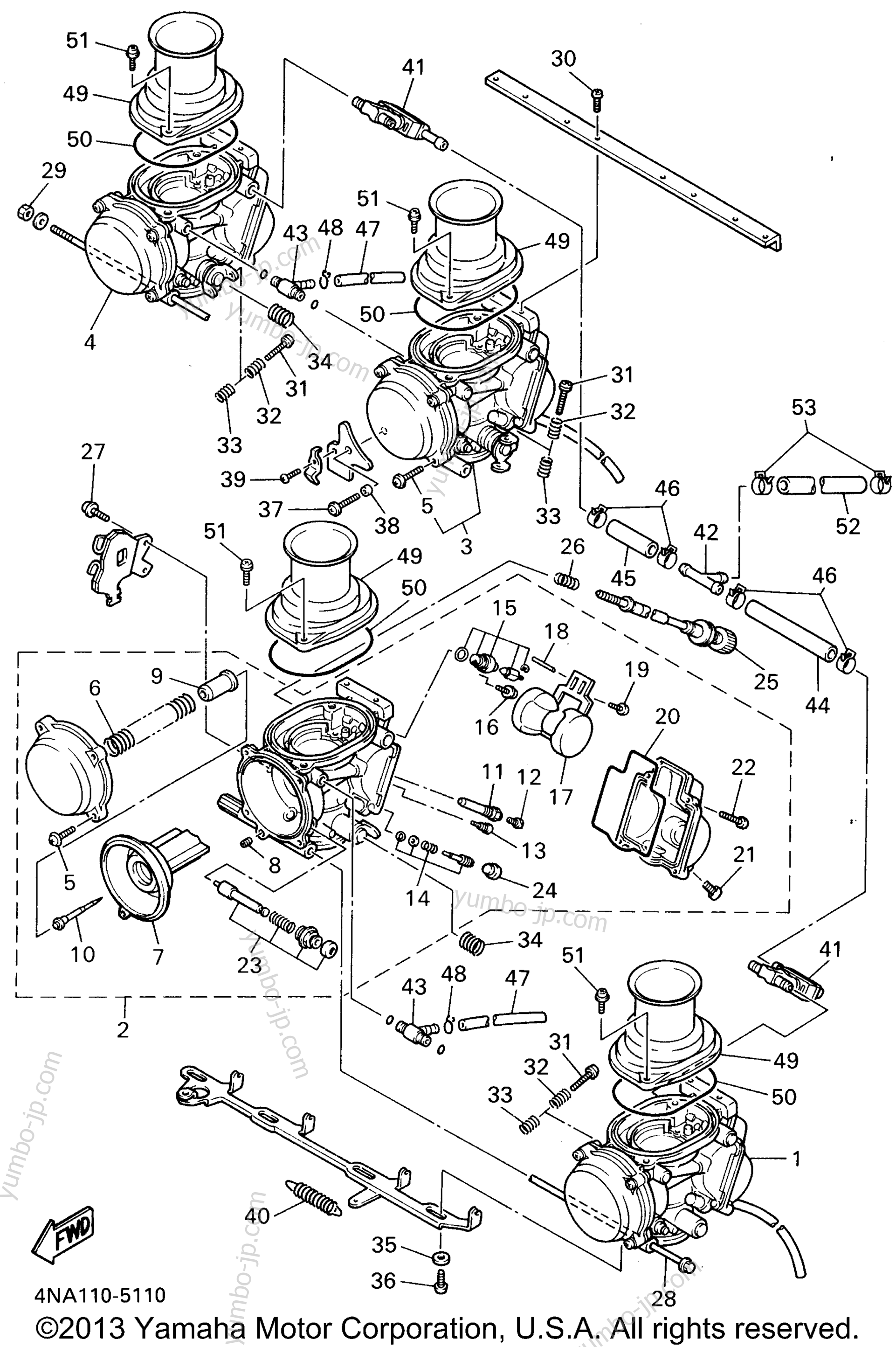 Карбюратор для мотоциклов YAMAHA YZF600RG 1995 г.