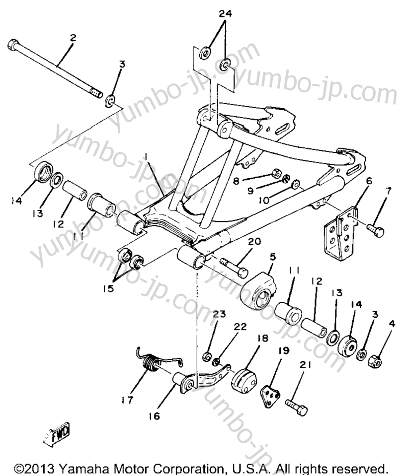 Rear Arm Yz80g для мотоциклов YAMAHA YZ80J 1982 г.