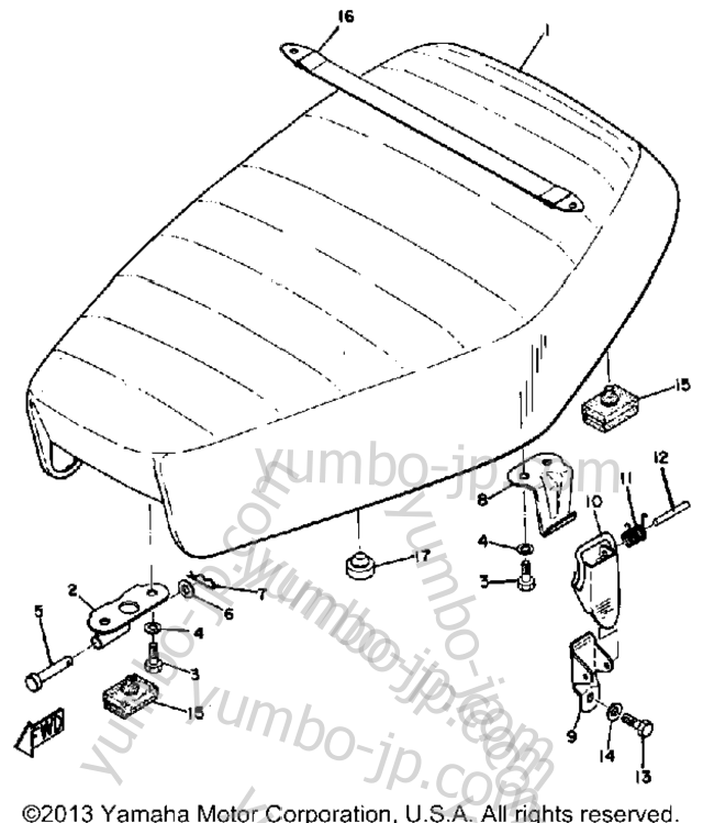 SEAT for motorcycles YAMAHA DT1 1968 year