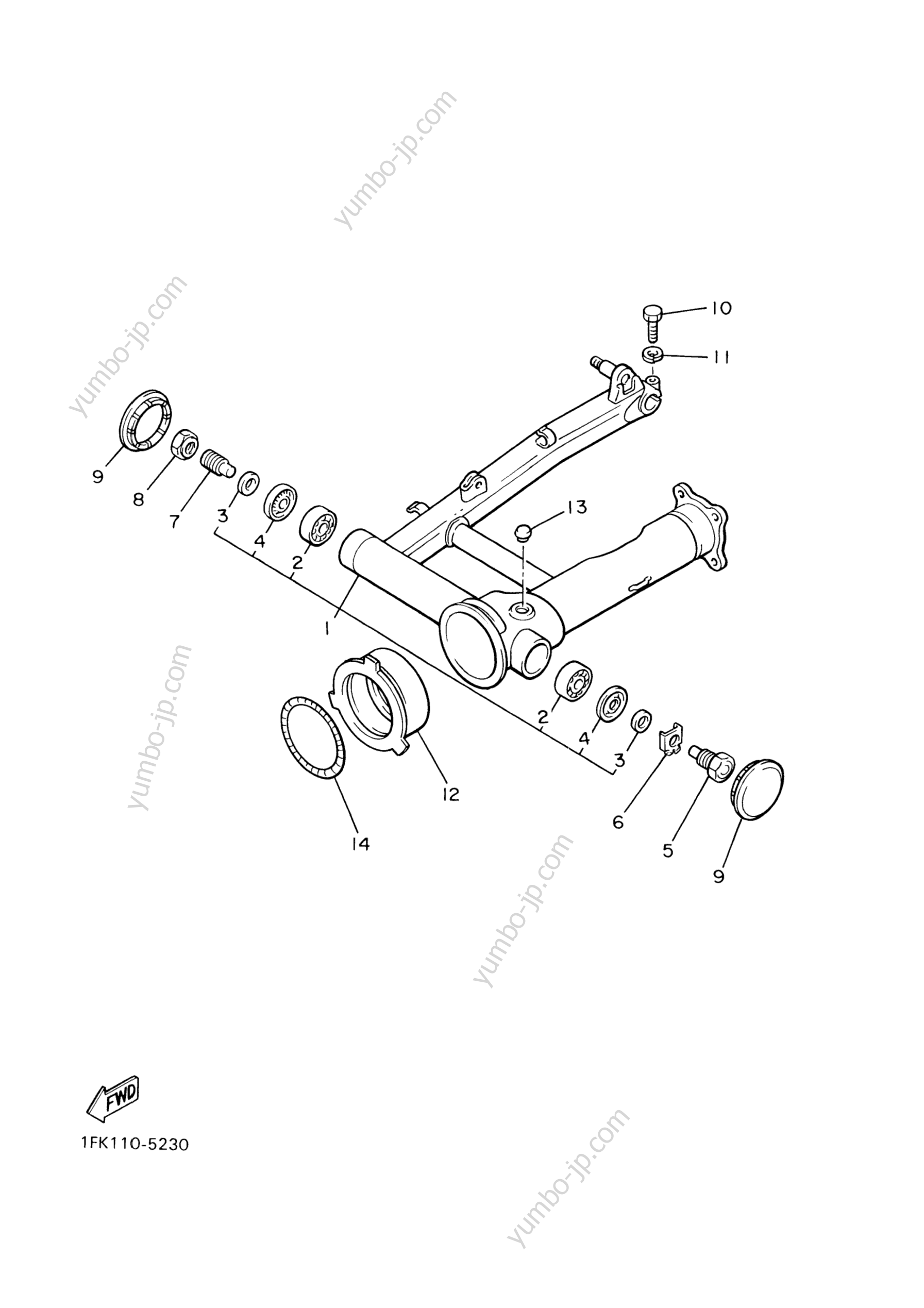 REAR ARM для мотоциклов YAMAHA V-MAX (VMX1200S) 2004 г.