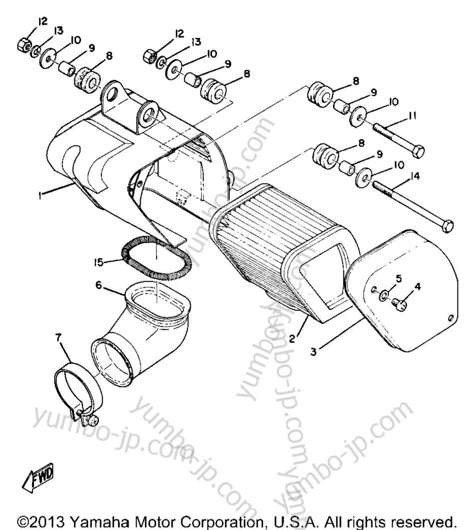 Intake for motorcycles YAMAHA CT1C CA 1971 year