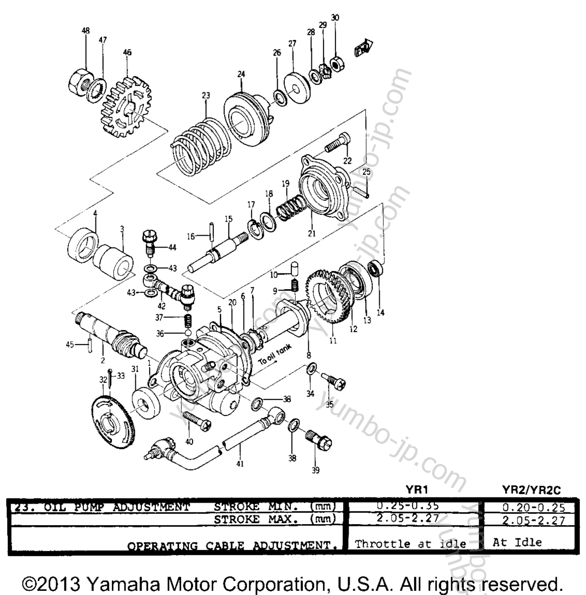 Масляный насос для мотоциклов YAMAHA YR1 1967 г.