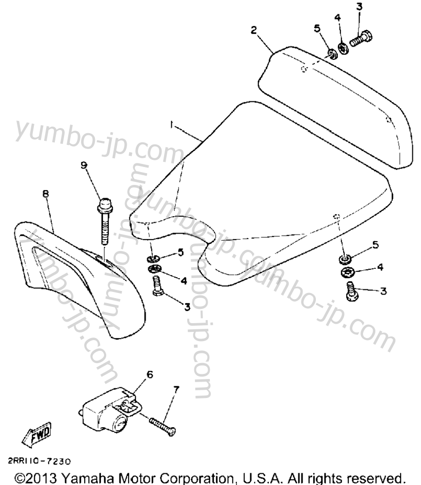 SEAT для мотоциклов YAMAHA YSR50D 1992 г.