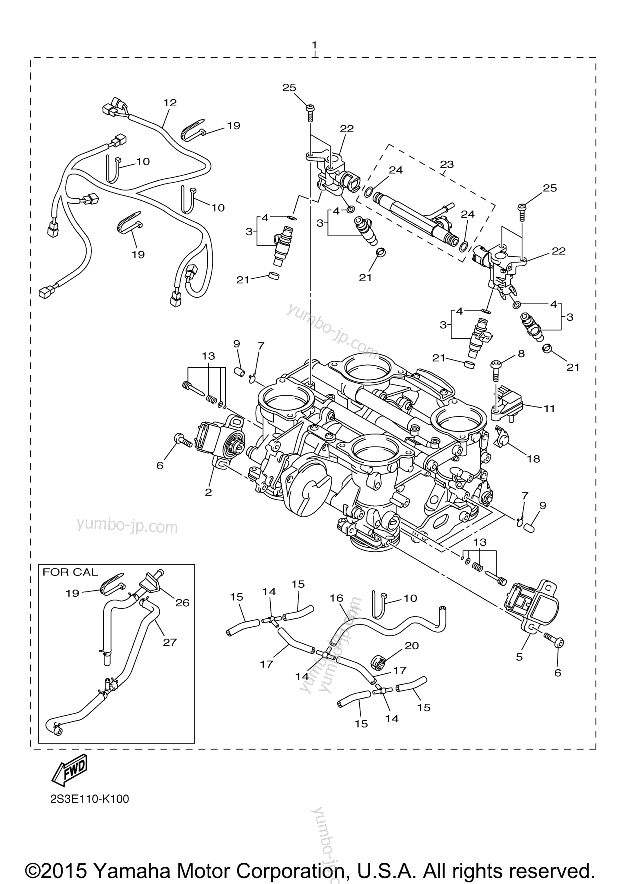 Intake 2 для мотоциклов YAMAHA VMAX (VMX17GCL) CA 2016 г.