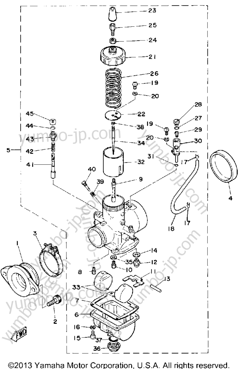 CARBURETOR for motorcycles YAMAHA TZ250G 1980 year