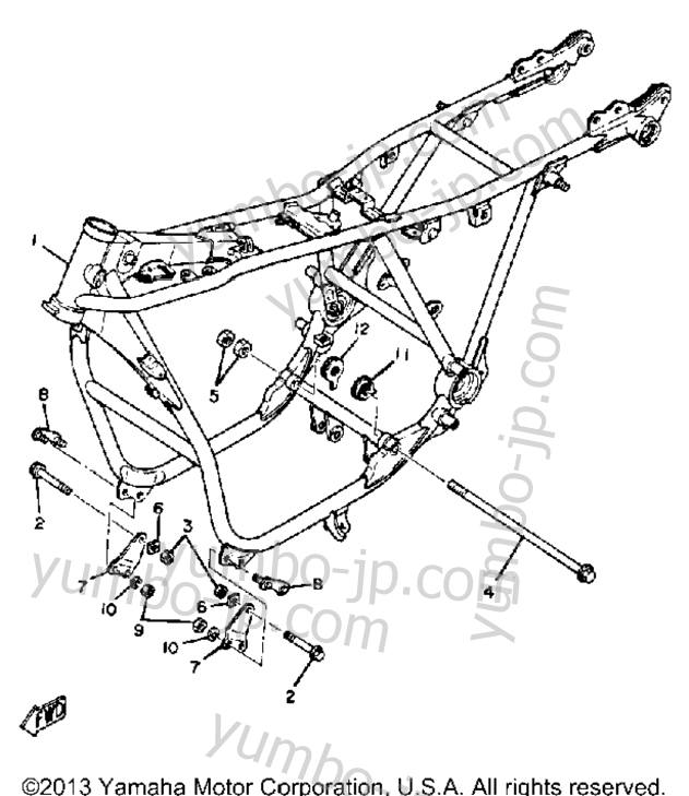 FRAME for motorcycles YAMAHA XS850G 1980 year