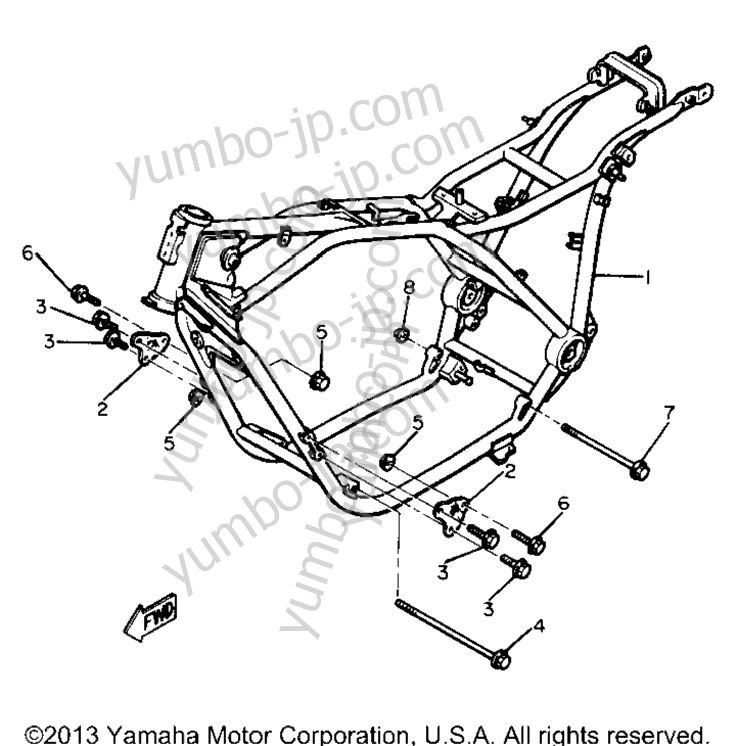 FRAME for motorcycles YAMAHA XJ650LH 1981 year