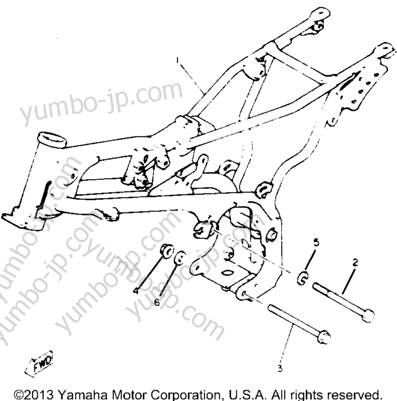 FRAME для мотоциклов YAMAHA Y-ZINGER (PW80E) 1993 г.