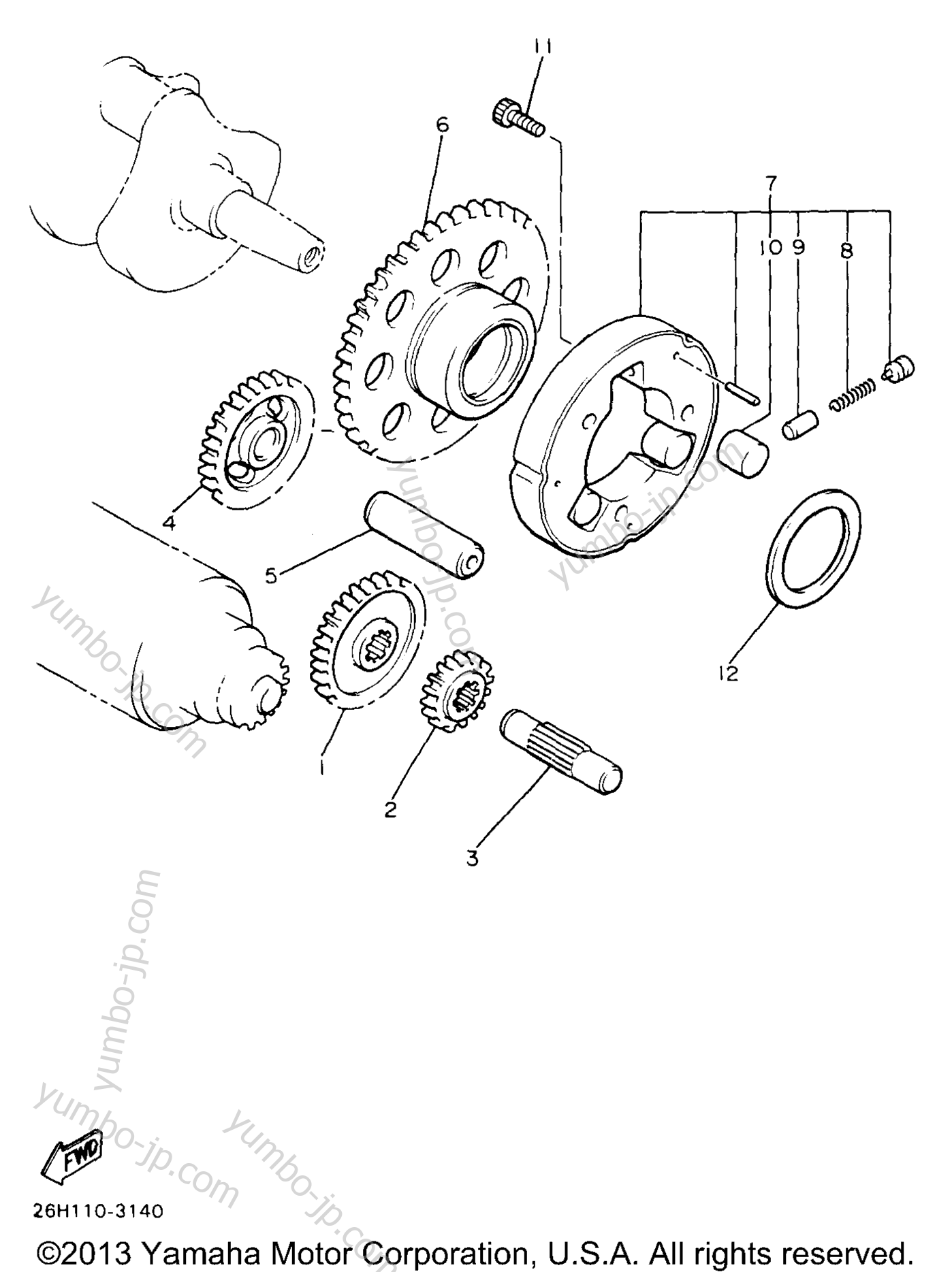 STARTER CLUTCH для мотоциклов YAMAHA V-MAX 1200 (VMX12H) 1996 г.