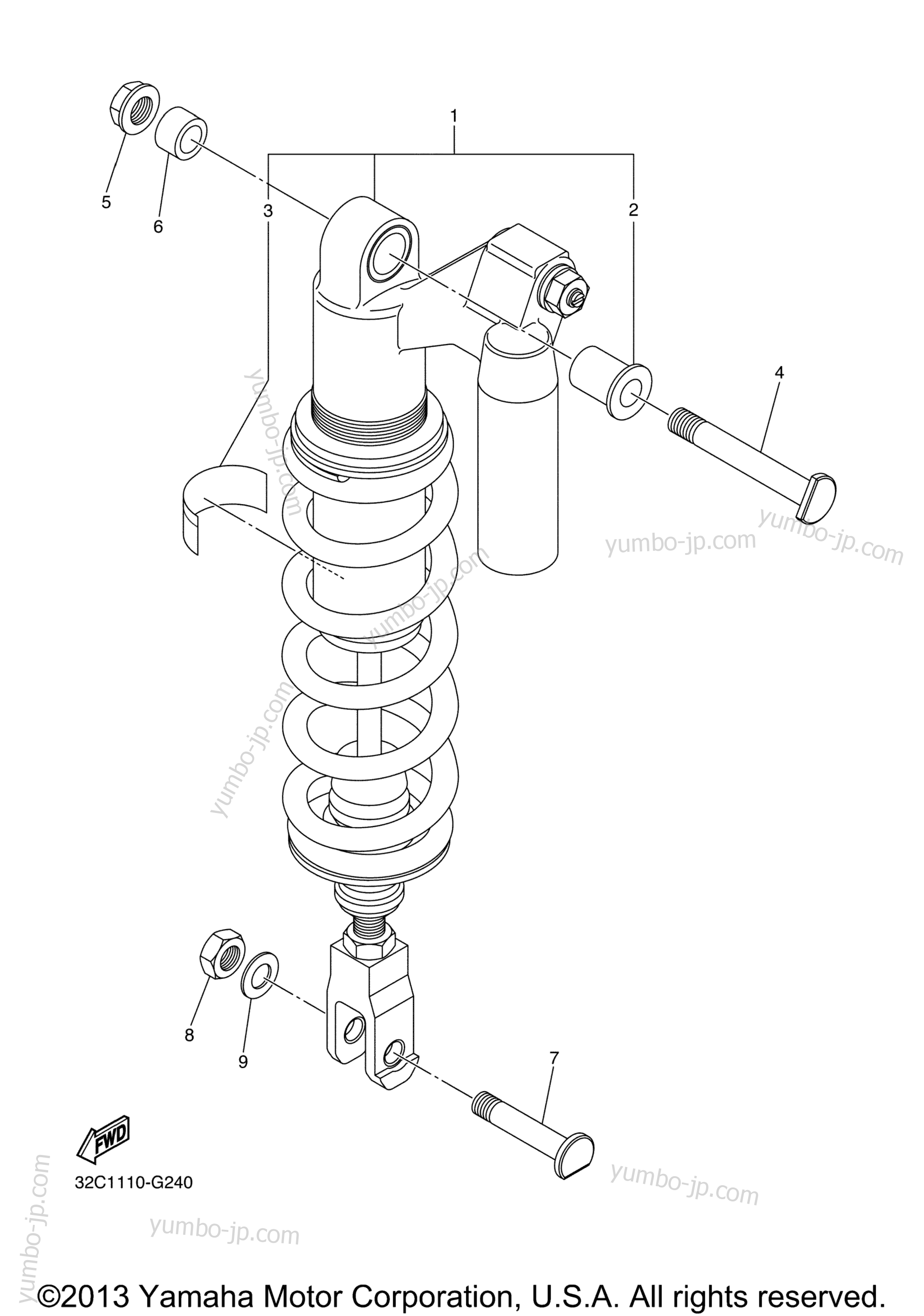 Rear Suspension for motorcycles YAMAHA WR250X (WR25XXL) 2008 year