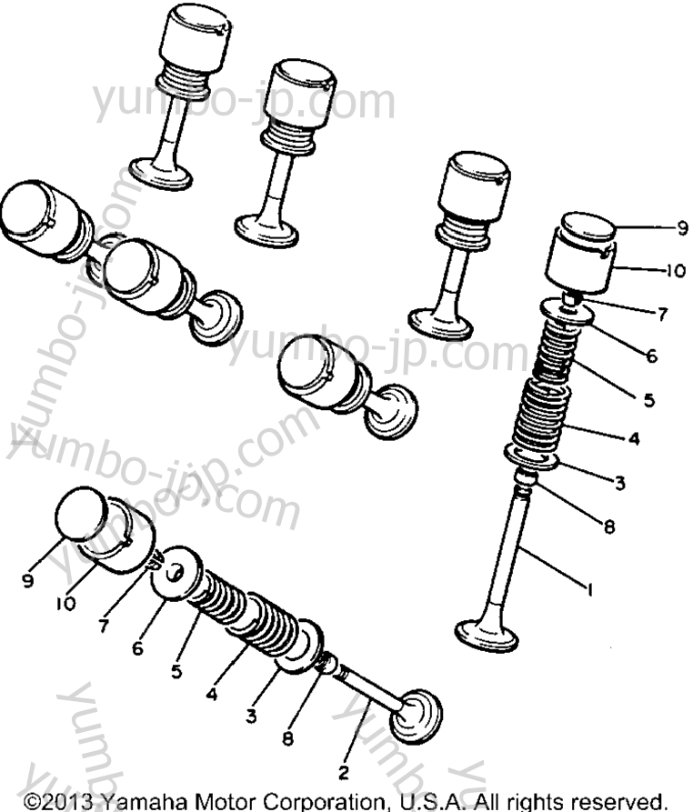 VALVE для мотоциклов YAMAHA XVZ12TK 1983 г.