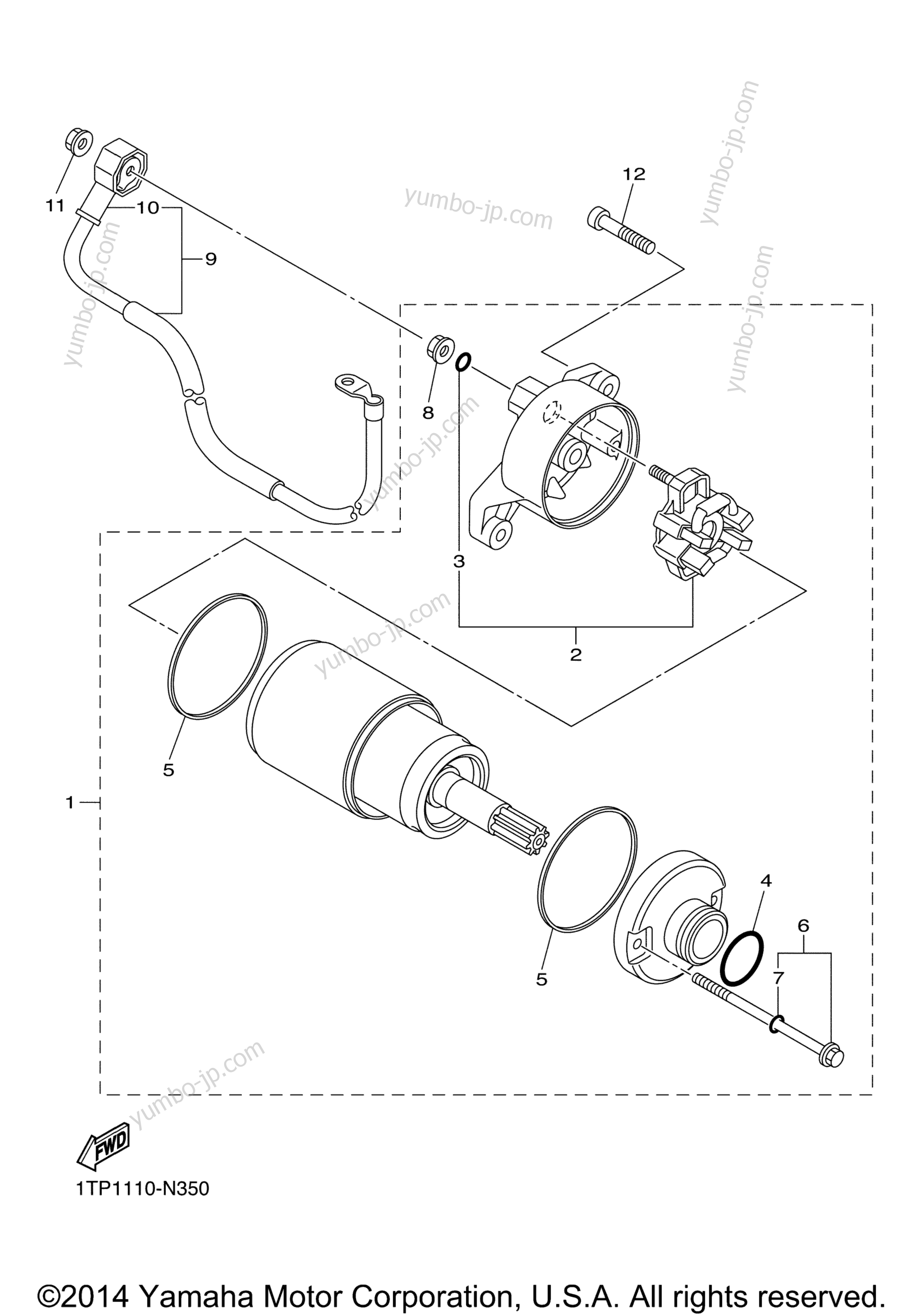 STARTING MOTOR for motorcycles YAMAHA BOLT R-SPEC (XVS95CECGY) CA 2014 year