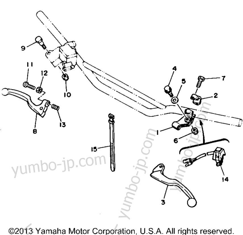 Handle Switch - Lever for motorcycles YAMAHA YZ125W 1989 year