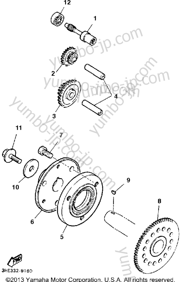 STARTER CLUTCH для мотоциклов YAMAHA FZR600RD 1992 г.