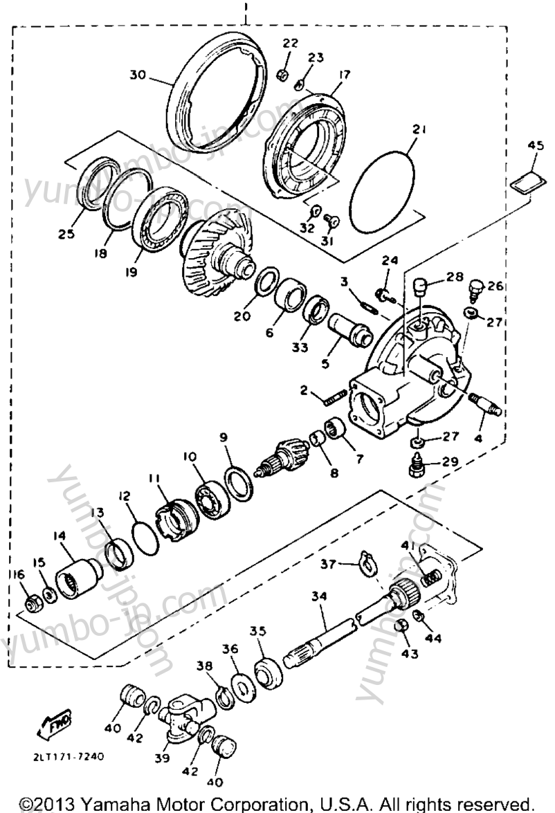 DRIVE SHAFT для мотоциклов YAMAHA V-MAX 1200 (VMX12AC) CA 1990 г.