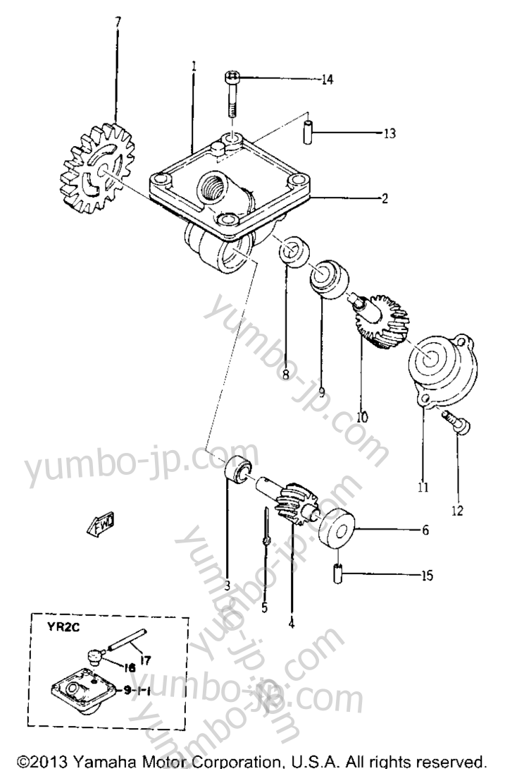 Tachometer Gear for motorcycles YAMAHA YR1 1967 year