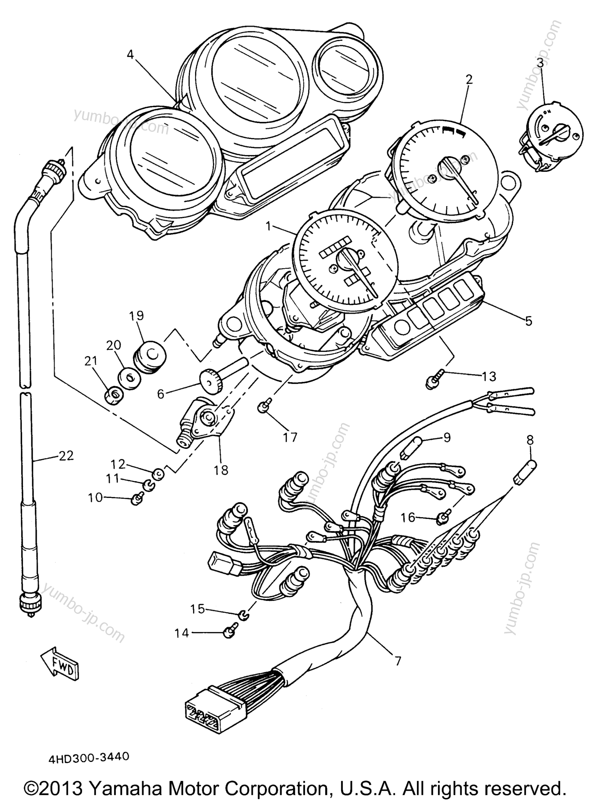Измерительные приборы для мотоциклов YAMAHA YZF750RHC CA 1996 г.