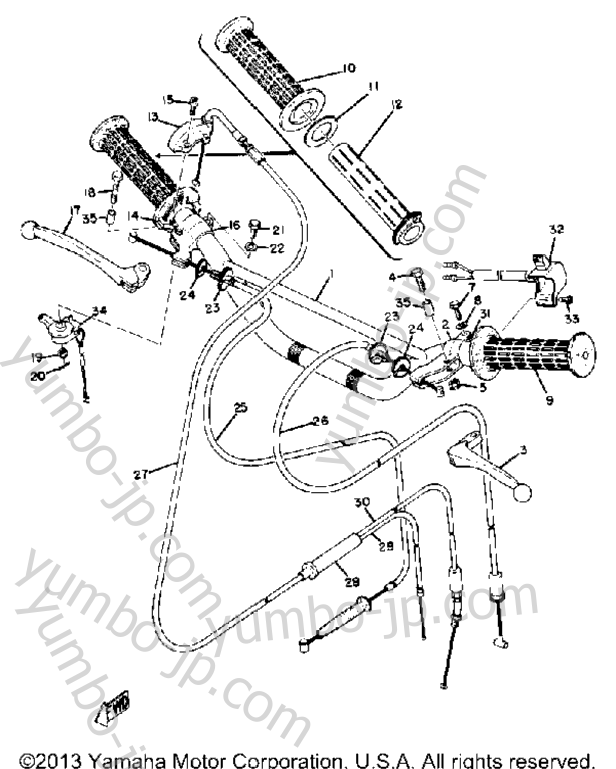 Handle - Wire для мотоциклов YAMAHA CT1 1969 г.