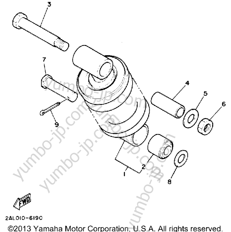 Rear Shocks for motorcycles YAMAHA YSR50D 1992 year