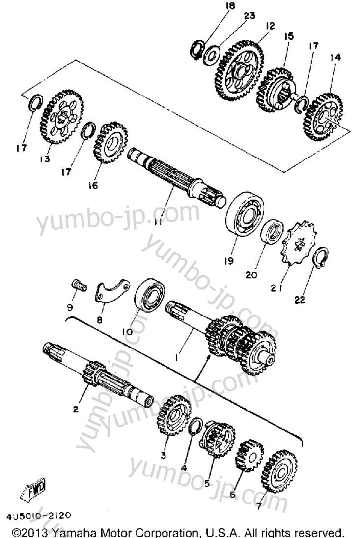 TRANSMISSION для мотоциклов YAMAHA YSR50D 1992 г.