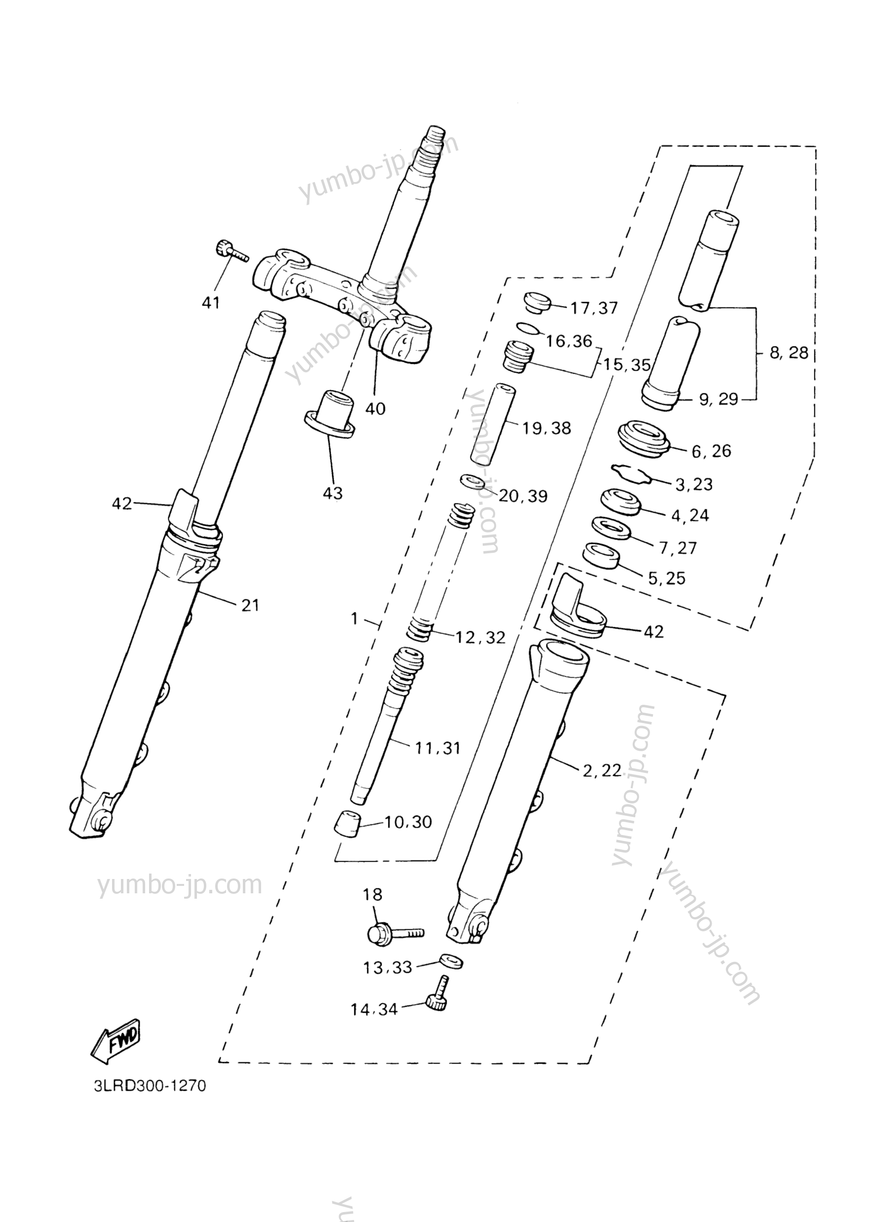 FRONT FORK для мотоциклов YAMAHA V-MAX (VMX1200S) 2004 г.