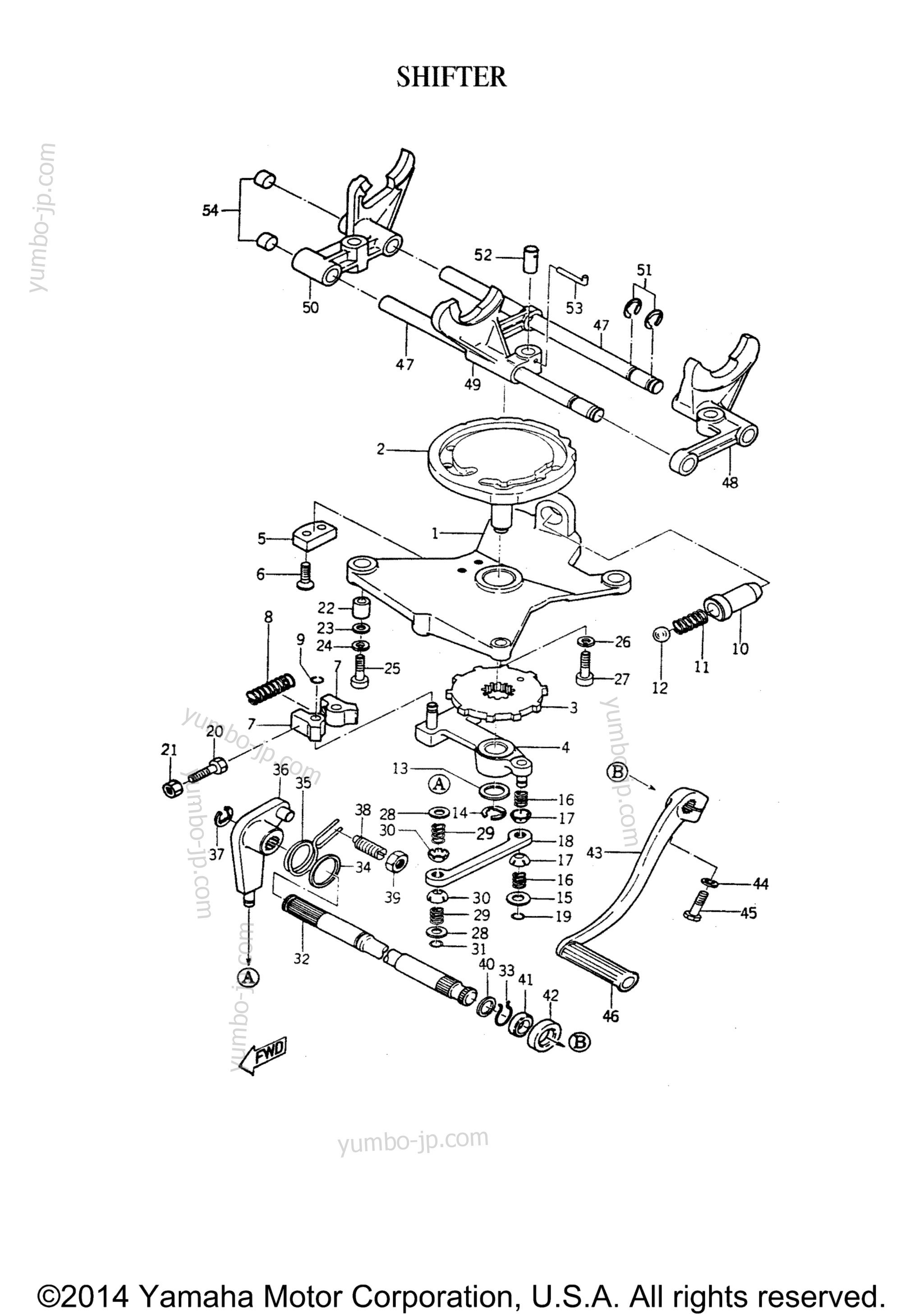 Shifter для мотоциклов YAMAHA YDS3C 1965 г.