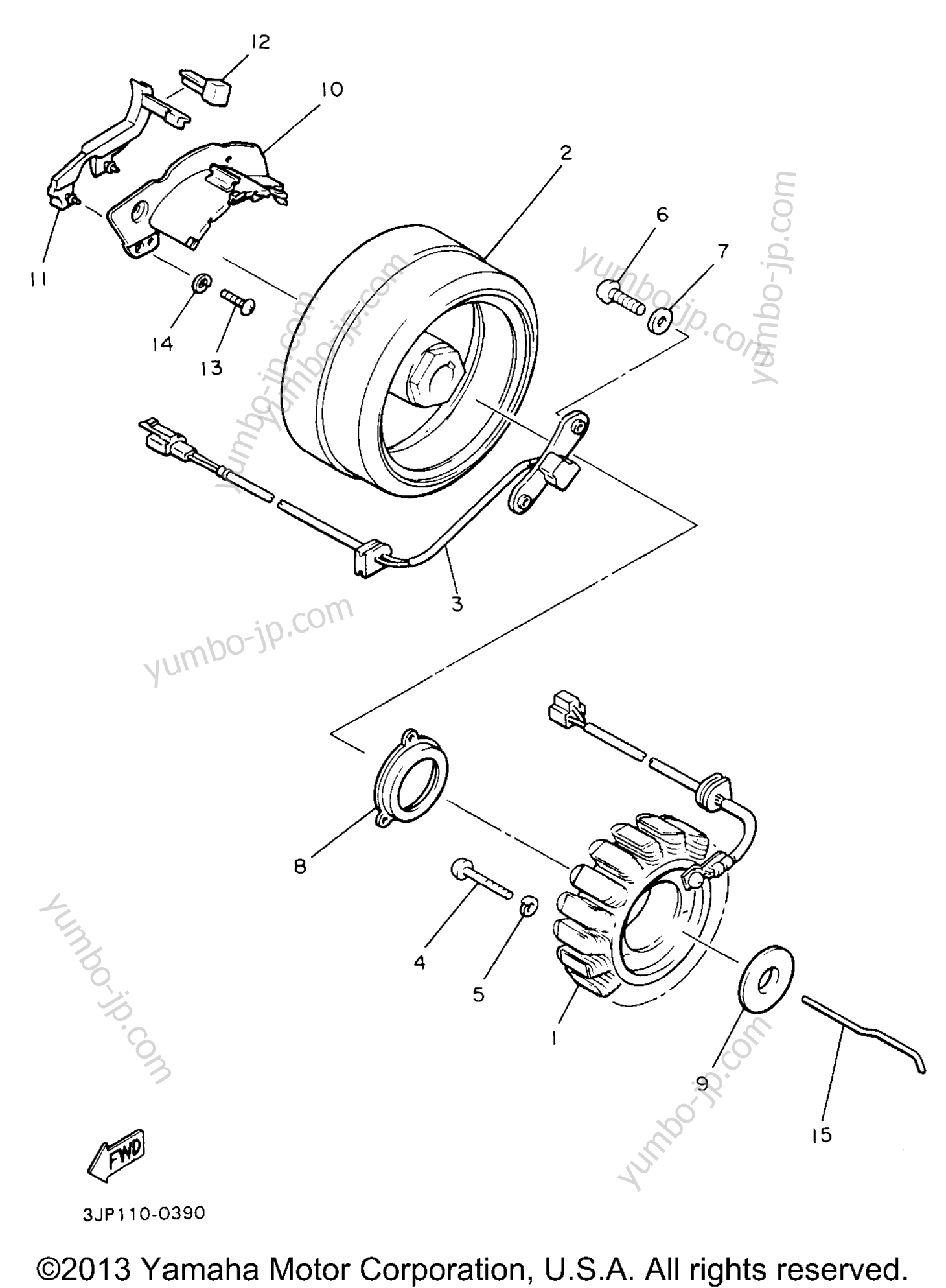 GENERATOR для мотоциклов YAMAHA V-MAX 1200 (VMX12HC) CA 1996 г.