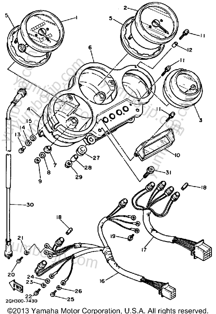 Измерительные приборы для мотоциклов YAMAHA FZR750RT 1987 г.