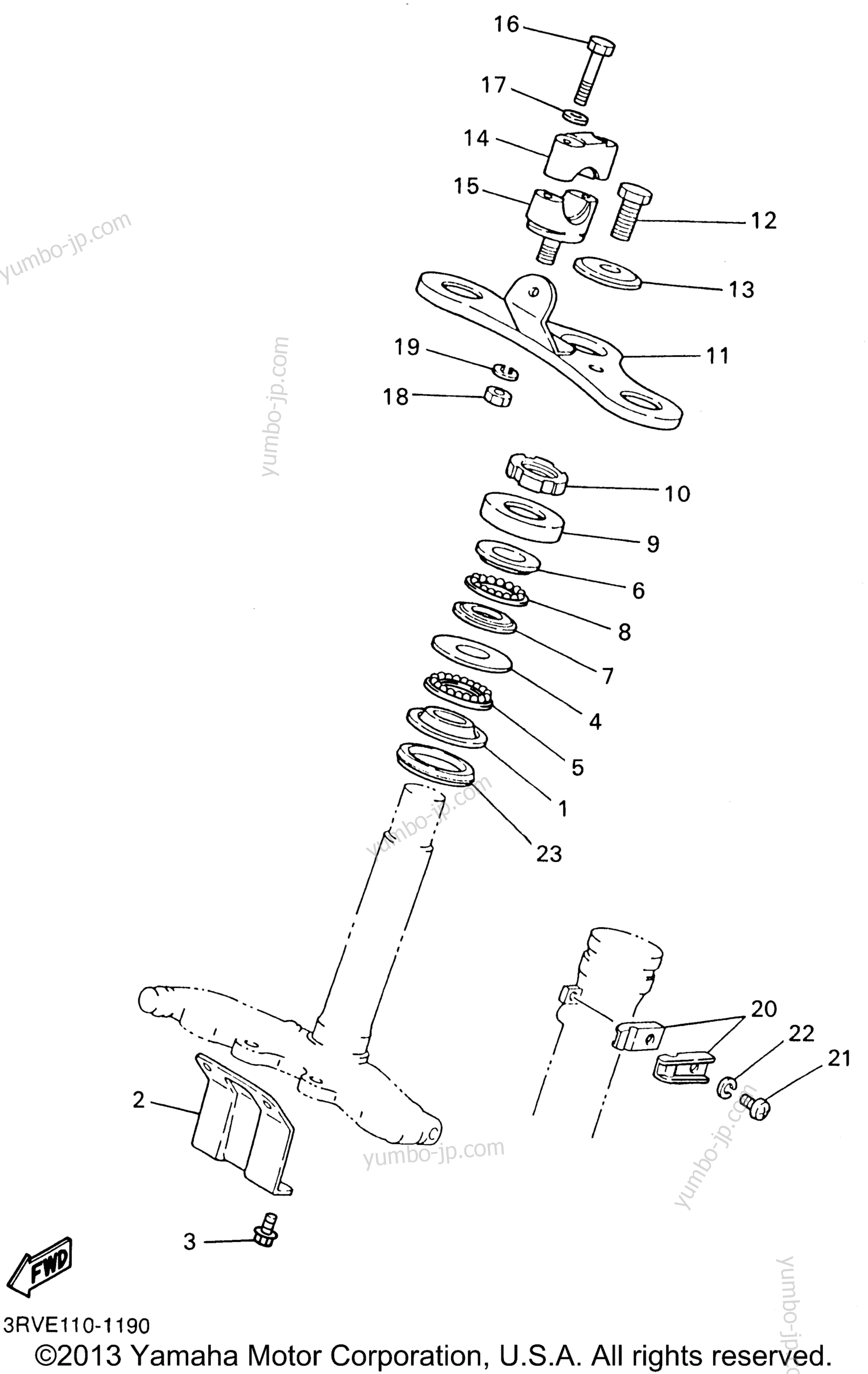 Steering для мотоциклов YAMAHA YZINGER (PW80N1) 2001 г.