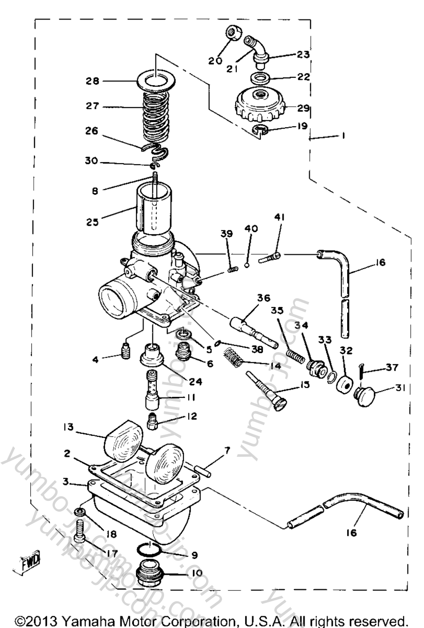 Carburetor Yz80h for motorcycles YAMAHA YZ80H 1981 year