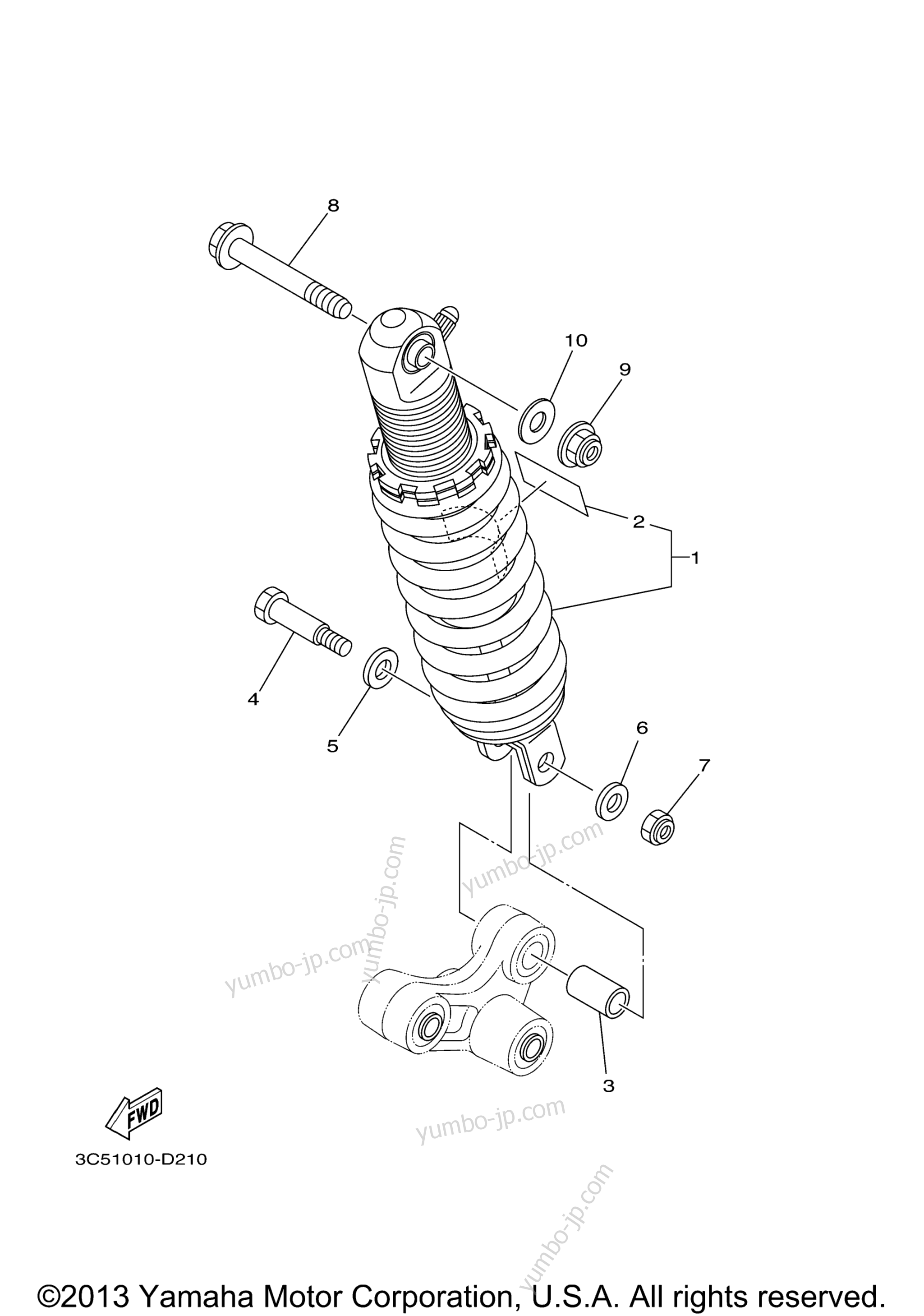 Rear Suspension for motorcycles YAMAHA XT250 (XT250A) 2011 year