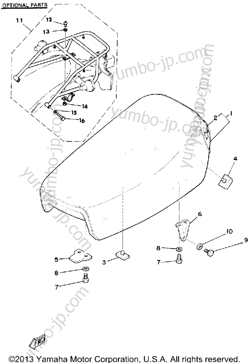 SEAT for motorcycles YAMAHA DT125G 1980 year