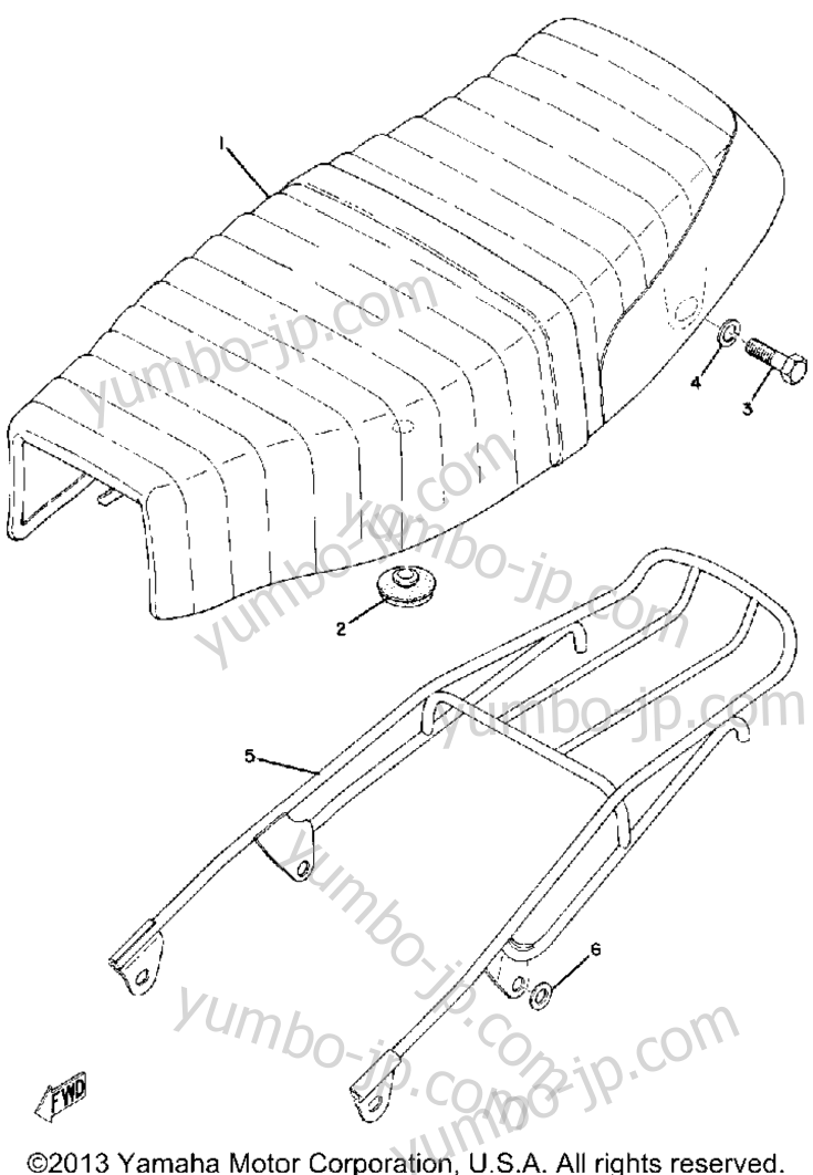 Seat & Carrier for motorcycles YAMAHA CS3B 1971 year