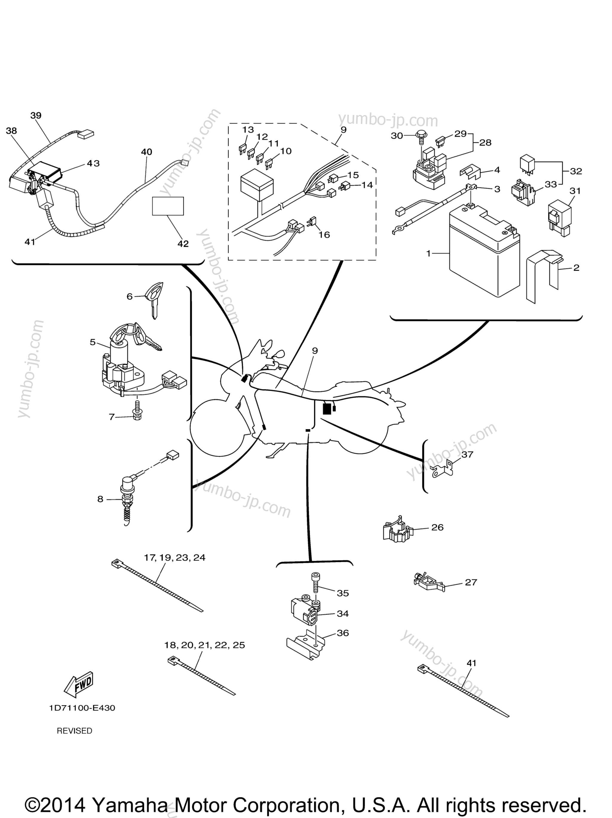 Electrical 2 для мотоциклов YAMAHA STRATOLINER DELUXE (XV19CTFBCS) CA 2012 г.