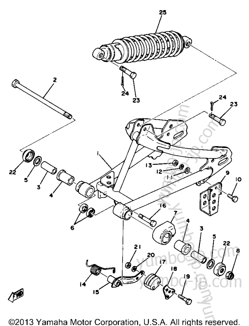 Rear Arm Rear Cushion Yz80e для мотоциклов YAMAHA YZ80D 1977 г.