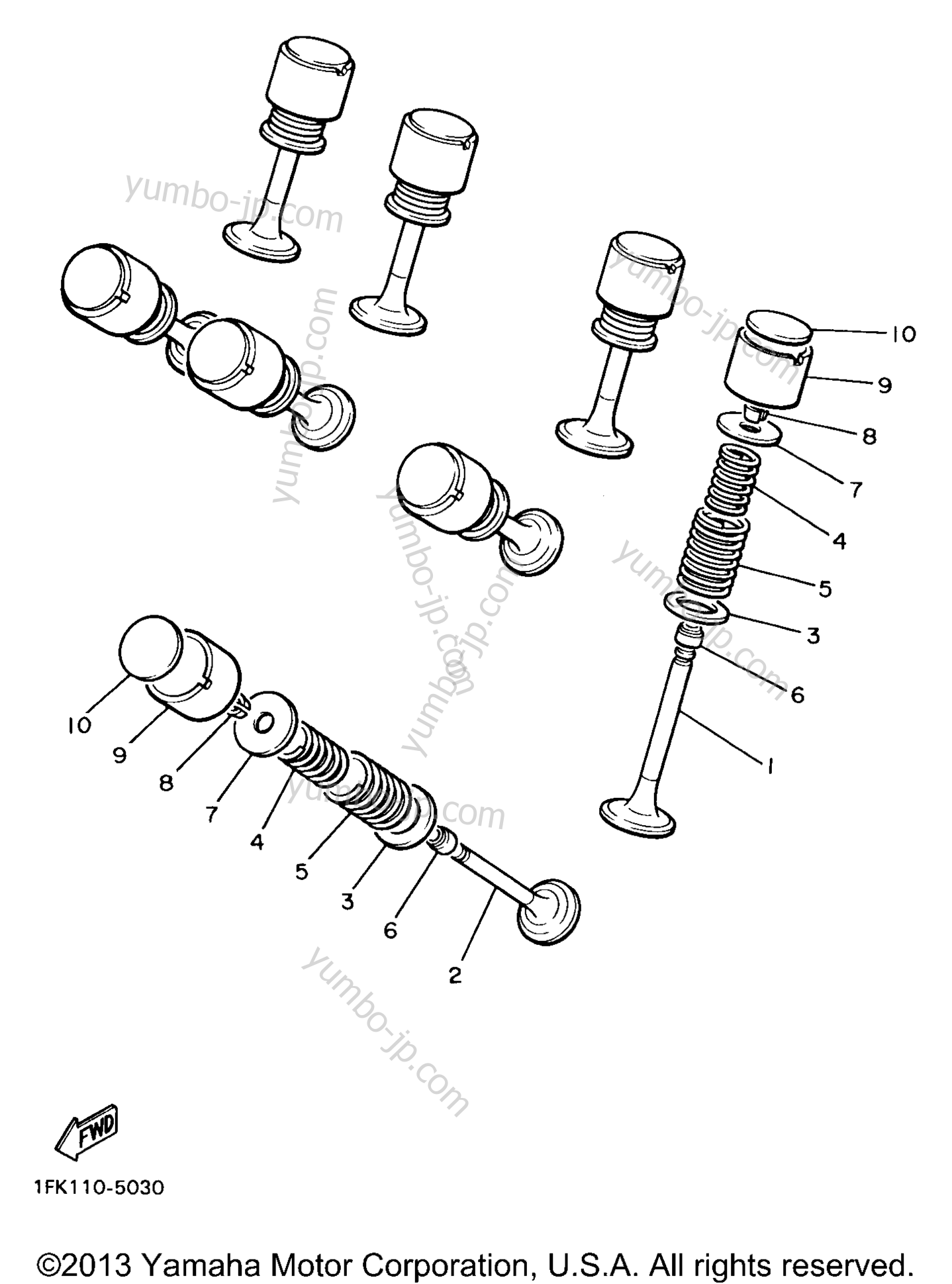 VALVE for motorcycles YAMAHA V-MAX 1200 (VMX12KC) CA 1998 year