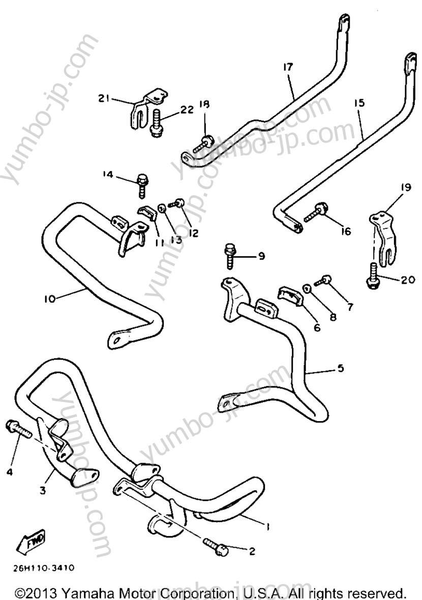 Guard for motorcycles YAMAHA XVZ12TK 1983 year