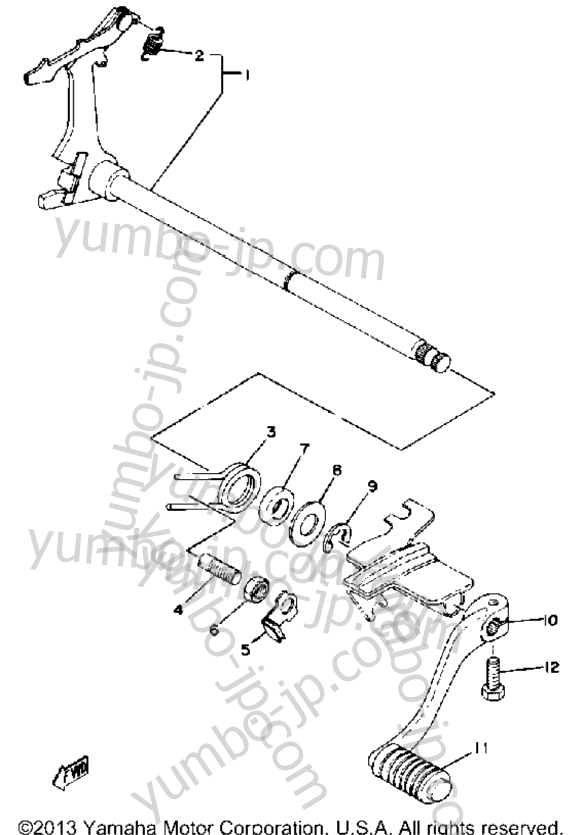 Shift Shaft Pedal для мотоциклов YAMAHA XS650SH 1981 г.